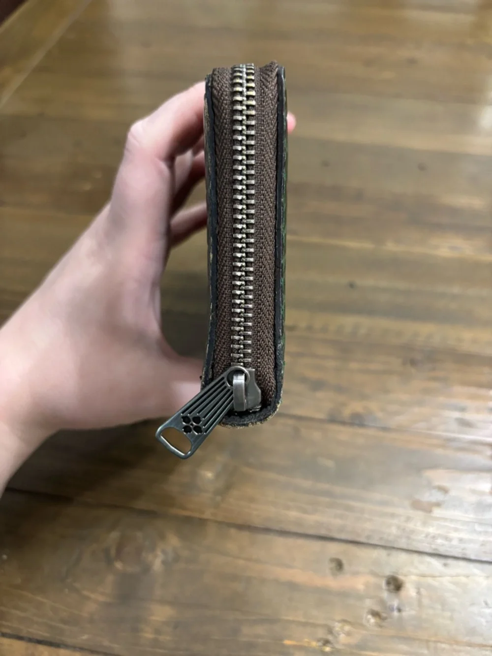 Patricia Nash Green Croc-Embossed Lauria Leather Wallet